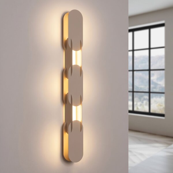 LED Wandlampe dimmbar Push-DIM Taupe 3000K H:91 cm