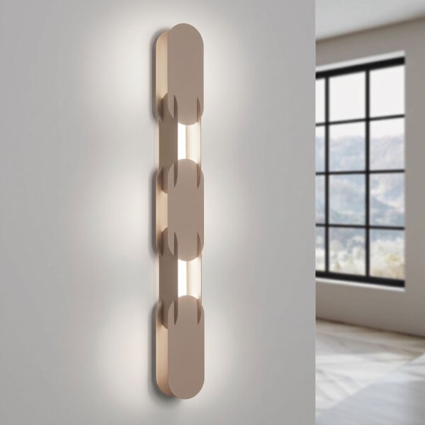 LED Wandleuchte dimmbar Push-DIM Taupe 4000K H:91 cm