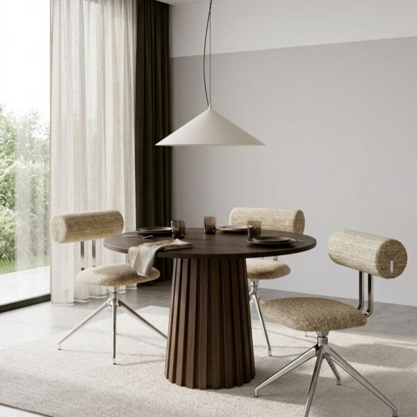 LED Pendelleuchte TRIAC dimmbar Beige 3000K Ø50 cm rund