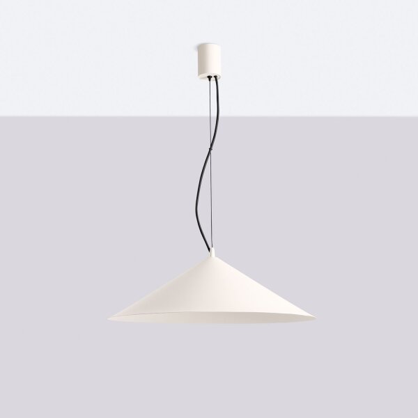 LED Pendelleuchte TRIAC dimmbar Beige 3000K Ø50 cm rund