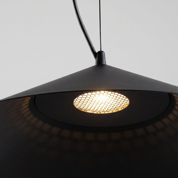 LED Pendelleuchte TRIAC dimmbar Schwarz 4000K Ø50 cm