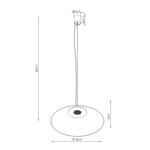 LED Pendelleuchte TRIAC dimmbar Schwarz 4000K Ø50 cm
