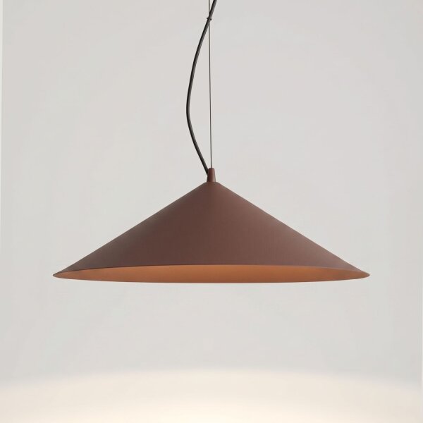 LED Pendelleuchte TRIAC dimmbar Braun 3000K Ø50 cm rund