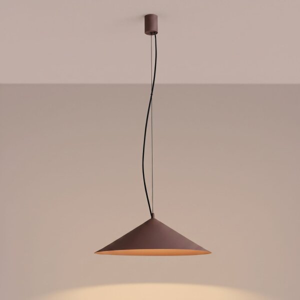 LED Pendelleuchte TRIAC dimmbar Braun 3000K Ø50 cm rund