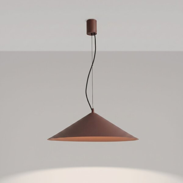 LED Hängelampe TRIAC dimmbar Braun 4000K Ø50 cm rund