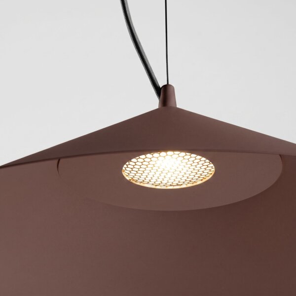 LED Hängelampe TRIAC dimmbar Braun 4000K Ø50 cm rund