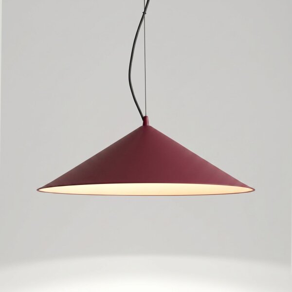 LED Hängelampe TRIAC dimmbar Burgund 3000K Ø50 cm rund