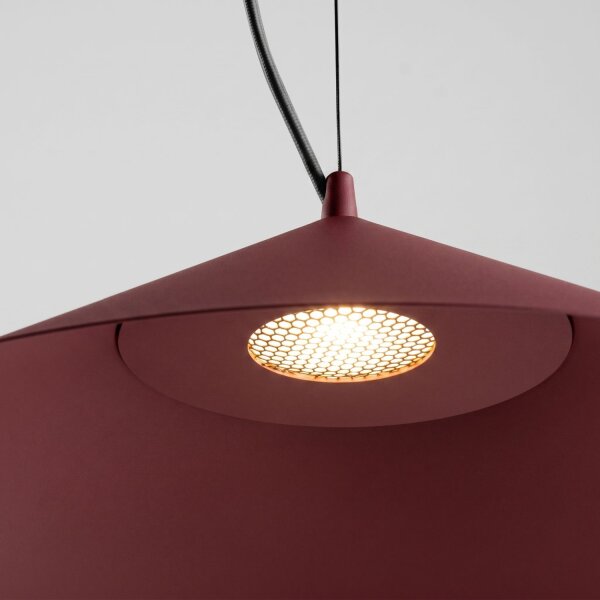 LED Pendelleuchte TRIAC dimmbar Burgund 4000K Ø50 cm
