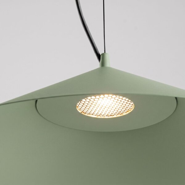 LED Hängelampe TRIAC dimmbar Olivgrün 4000K rund Ø50 cm