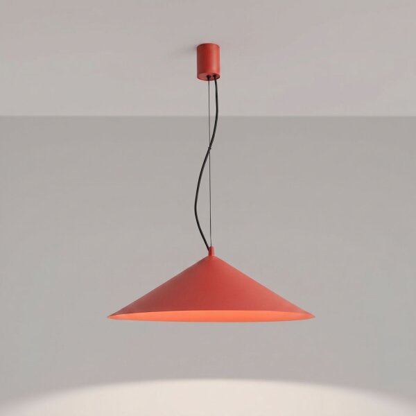 LED Pendelleuchte TRIAC dimmbar Rot 4000K Ø50 cm rund