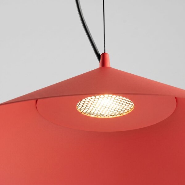 LED Pendelleuchte TRIAC dimmbar Rot 4000K Ø50 cm rund