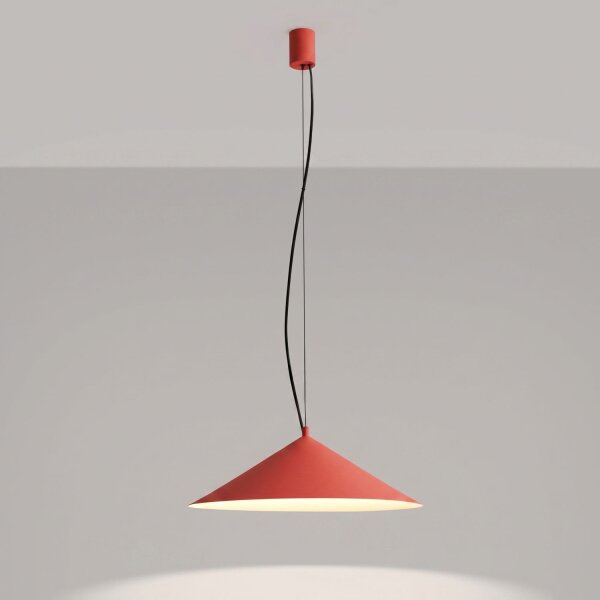 LED Pendelleuchte TRIAC dimmbar Rot 4000K Ø50 cm rund