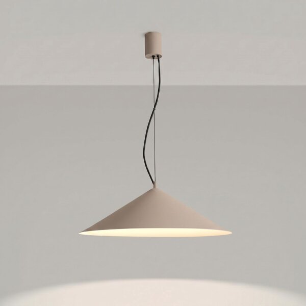 LED Pendelleuchte TRIAC dimmbar Taupe 3000K Ø50 cm rund