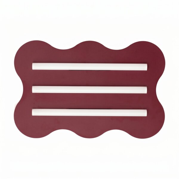 Deckenlampe Burgund S14d 3-flammig L:66 cm dekorativ