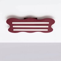 Deckenlampe Burgund S14d 3-flammig L:66 cm dekorativ