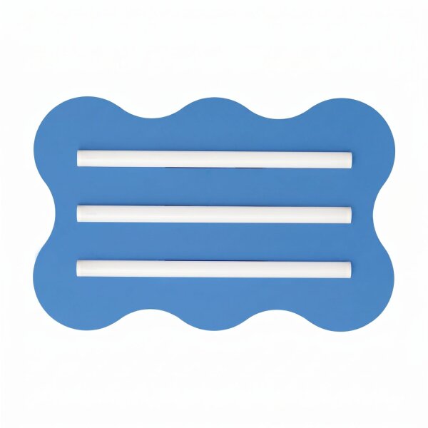 Deckenleuchte Hellblau S14d 3-flammig L:66 cm rund