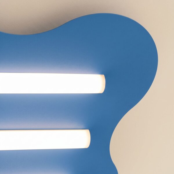 Deckenleuchte Hellblau S14d 3-flammig L:66 cm rund