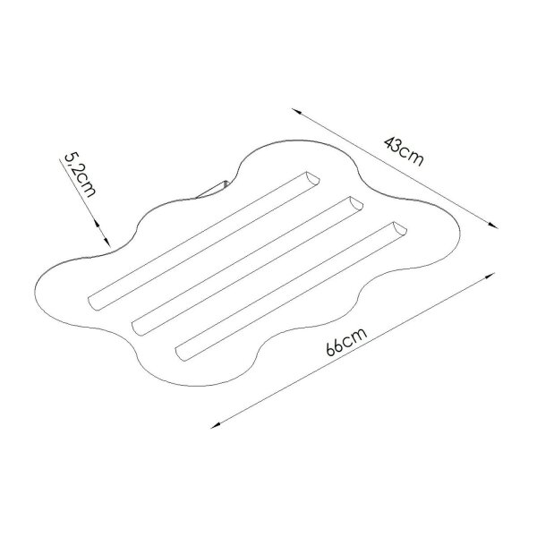 Deckenleuchte Ultramarin S14d 3-flammig L:66 cm Modern