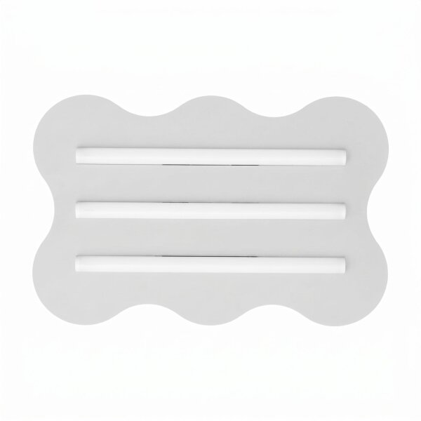 Deckenlampe Modern Metall Weiß S14d 3-flammig L:66 cm