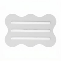 Deckenlampe Modern Metall Wei&szlig; S14d 3-flammig L:66 cm