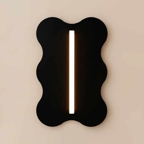 Wandlampe Modern Stahl Schwarz S14d H:66 cm dekorativ