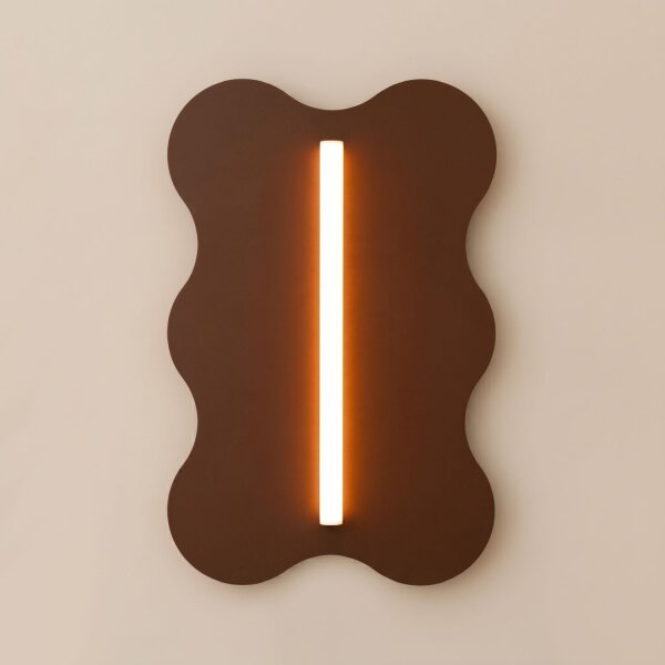 Wandleuchte Stahl Braun Modern S14d H:66 cm dekorativ