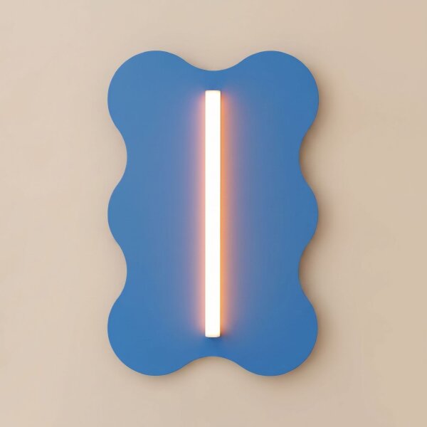 Wandlampe Hellblau Stahl Modern S14d H:66 cm dekorativ