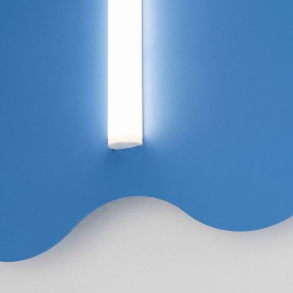Wandlampe Hellblau Stahl Modern S14d H:66 cm dekorativ