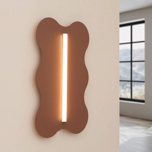 Wandleuchte Mokka Modern S14d 66 cm wohnlich dekorativ