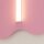Wandlampe Stahl Pink S14d H:66 cm Modern dekorativ