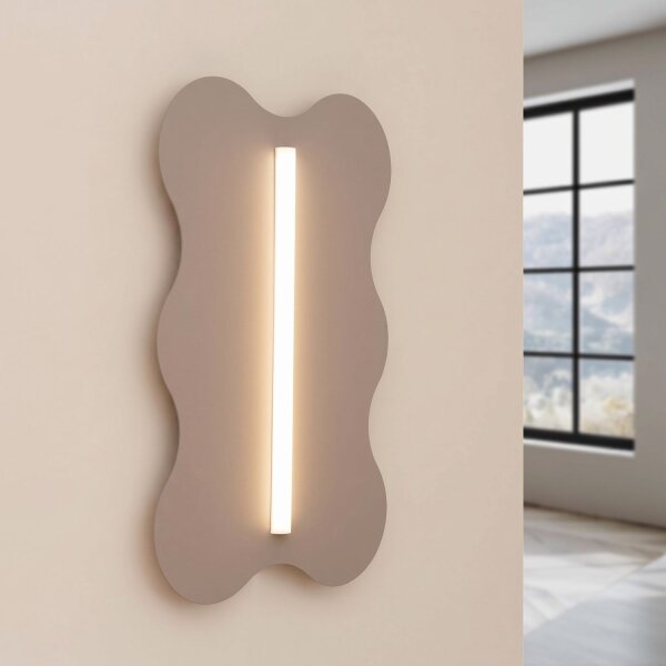 Wandlampe Taupe S14d H:66 cm wohnlich dekorativ