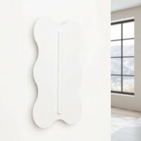 Wandleuchte Weiß Stahl S14d H:66 cm wohnlich dekorativ