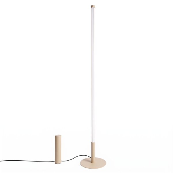 LED Stehlampe Beige dimmbar 4000K H:150 cm Ø3,5 cm rund