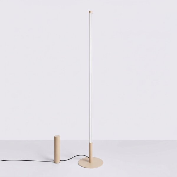LED Stehlampe Beige dimmbar 4000K H:150 cm Ø3,5 cm rund