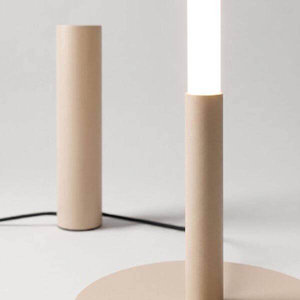 LED Stehlampe Beige dimmbar 4000K H:150 cm Ø3,5 cm rund