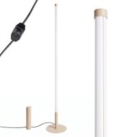 LED Stehlampe Beige dimmbar 4000K H:150 cm Ø3,5 cm...
