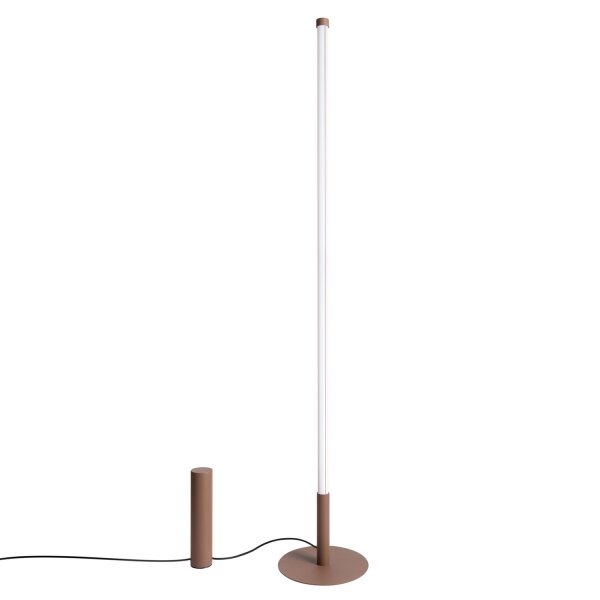 LED Stehlampe dimmbar Braun 3000K H:150 cm Ø3,5 cm