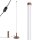 LED Stehlampe dimmbar Braun 3000K H:150 cm Ø3,5 cm