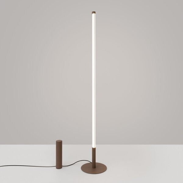 LED Stehleuchte dimmbar Braun 4000K Ø3,5 cm H:150 cm