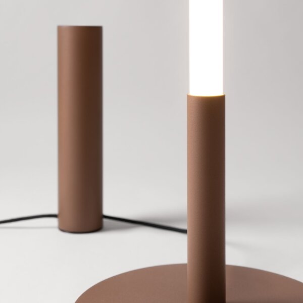 LED Stehleuchte dimmbar Braun 4000K Ø3,5 cm H:150 cm