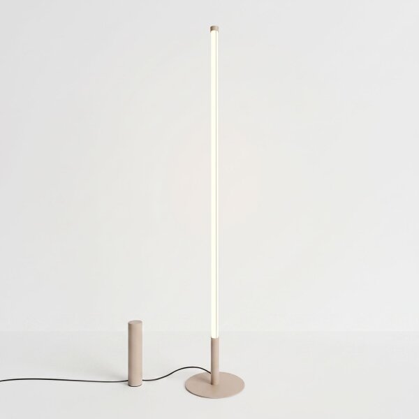 LED Stehlampe dimmbar Taupe 3000K Ø3,5 cm rund H:150 cm