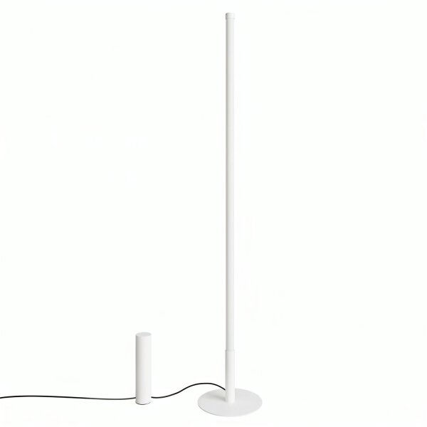 LED Stehlampe dimmbar Weiß Stahl 3000K H:150 cm Ø3,5 cm