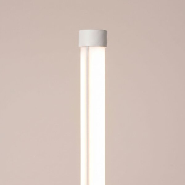 LED Stehlampe dimmbar Weiß Stahl 3000K H:150 cm Ø3,5 cm