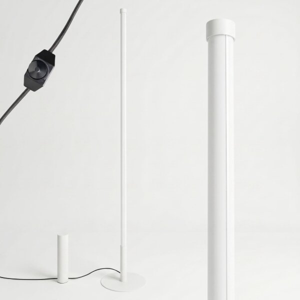 LED Stehleuchte dimmbar Push-DIM Weiß 4000K Ø3,5 cm