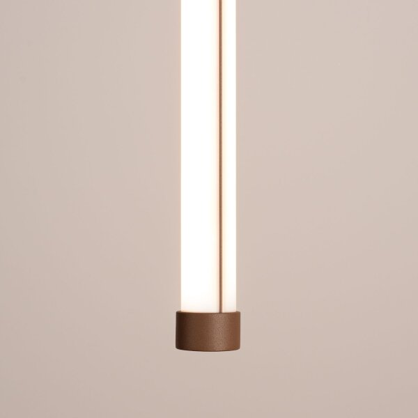 LED Hängelampe dimmbar Push-DIM Braun Stahl 3000K Ø3 cm