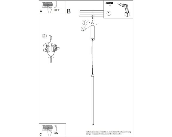 LED Hängelampe dimmbar Push-DIM Braun Stahl 3000K Ø3 cm