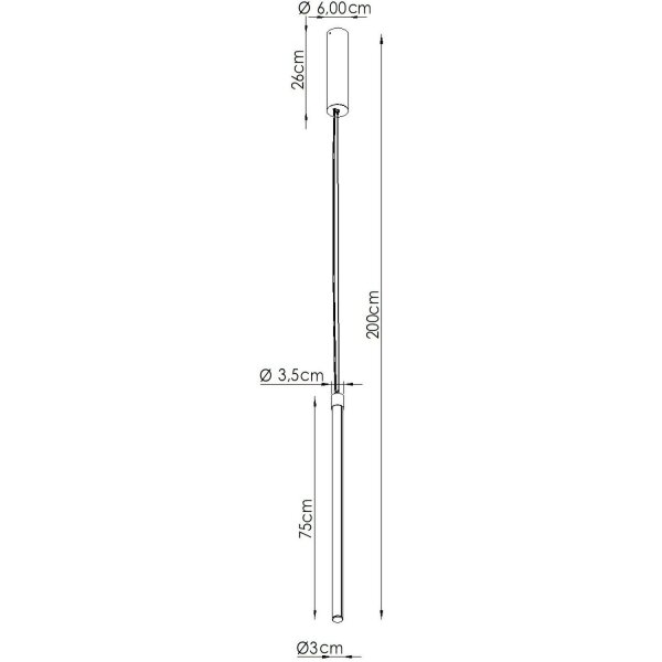 LED Pendelleuchte dimmbar Push-DIM Braun 4000K Ø3 cm
