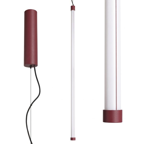 LED Pendelleuchte dimmbar Push-DIM Burgund 3000K Ø3 cm