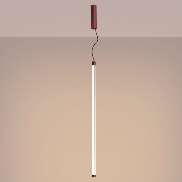 LED Pendelleuchte dimmbar Push-DIM Burgund 3000K Ø3 cm
