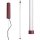 LED Pendelleuchte dimmbar Push-DIM Burgund 3000K Ø3 cm